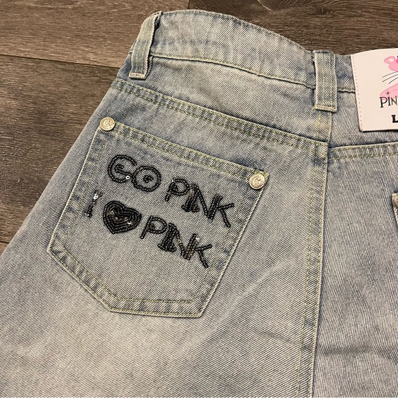 Lalabobo Shorts Pink Panther Lalabobo Jean Denim Shorts Size Medium